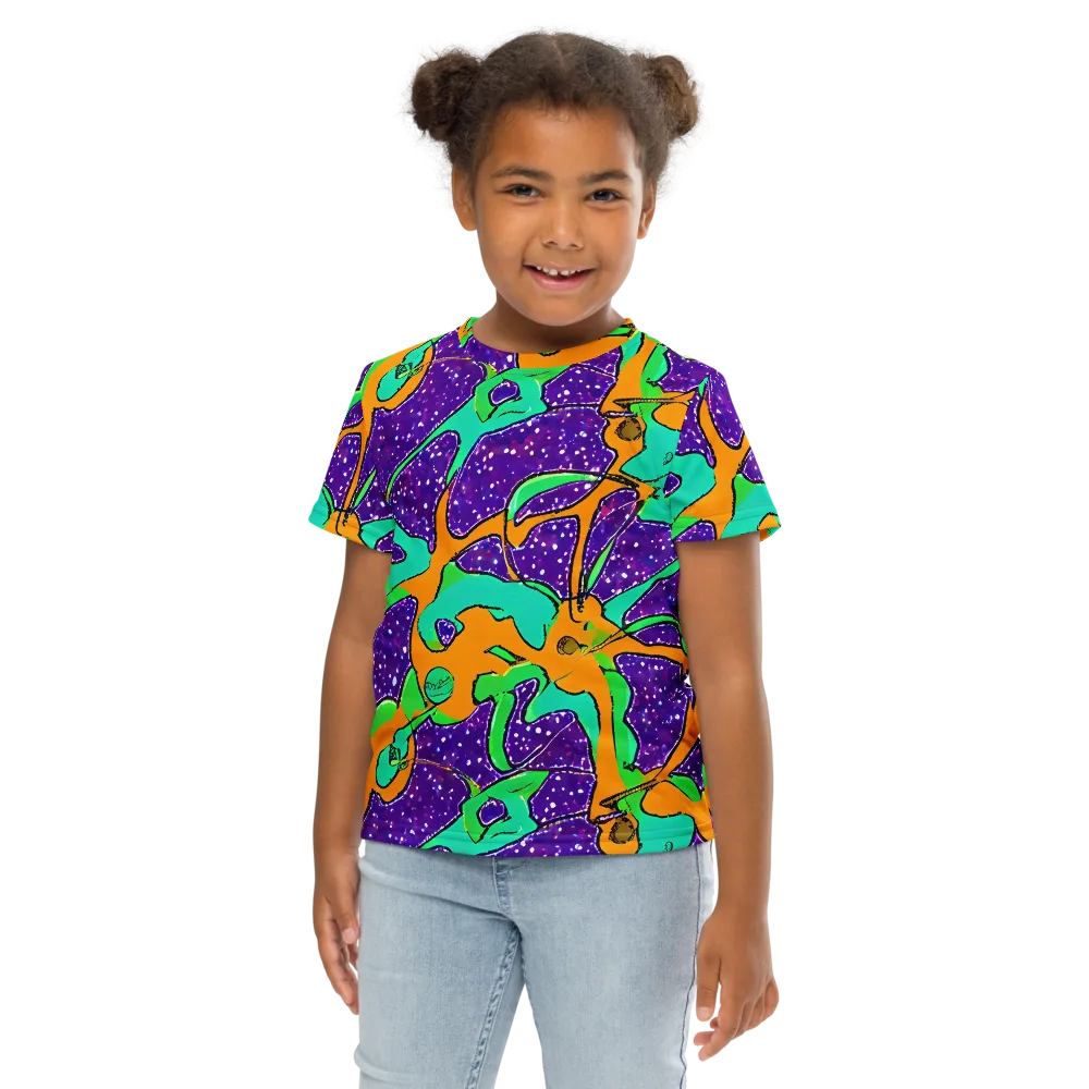 Orchid Aftershock on Kids Crew Neck T-Shirt — Front
