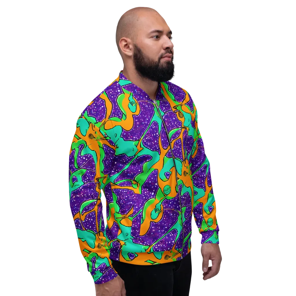 Orchid Aftershock on Bomber Jacket — Right