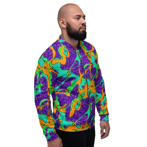 Orchid Aftershock on a Bomber Jacket