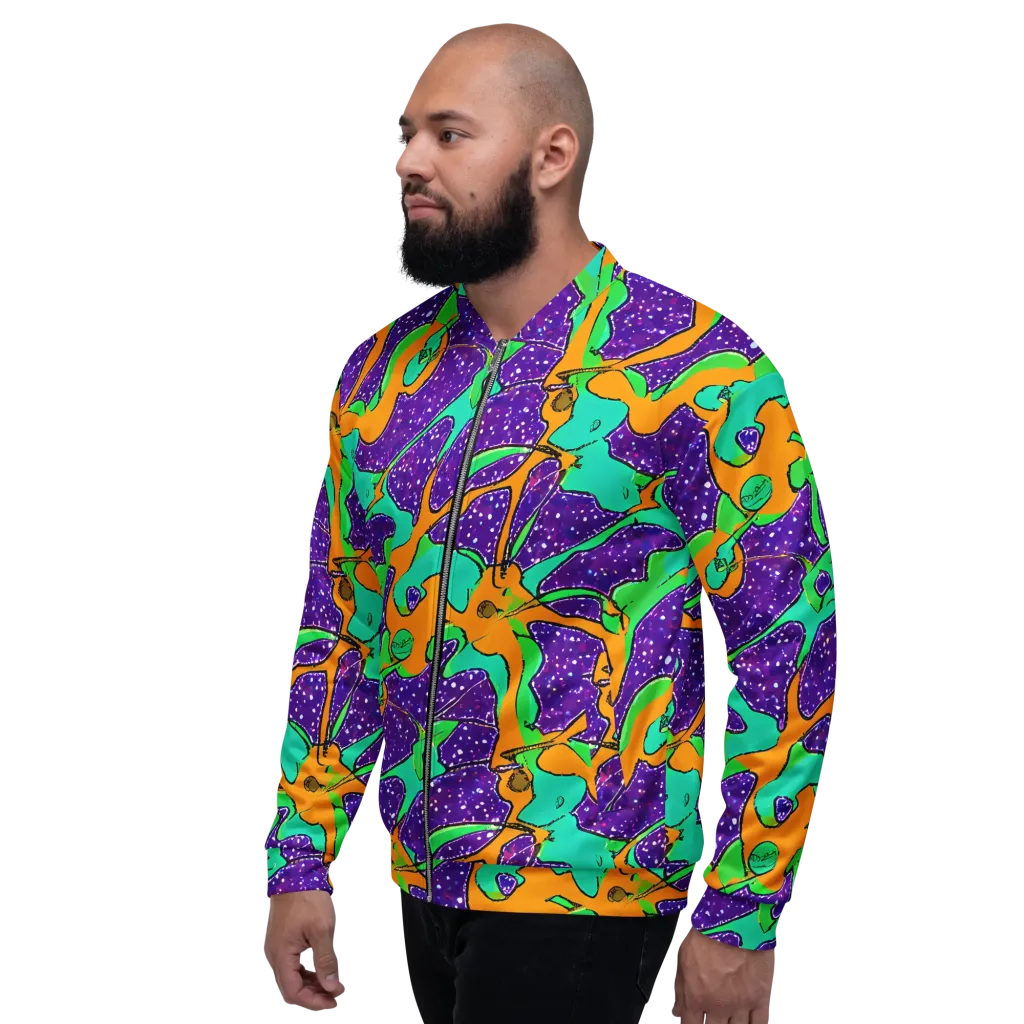 Orchid Aftershock on Bomber Jacket — Left