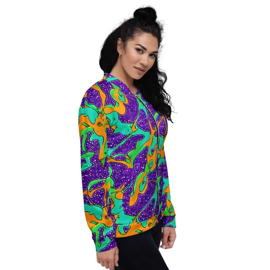 Orchid Aftershock on Bomber Jacket — Right