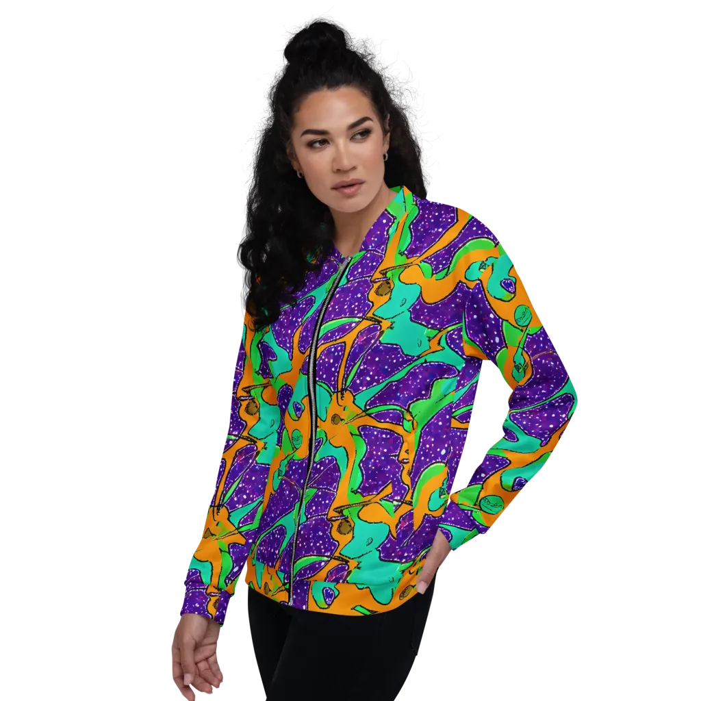Orchid Aftershock on Bomber Jacket — Left