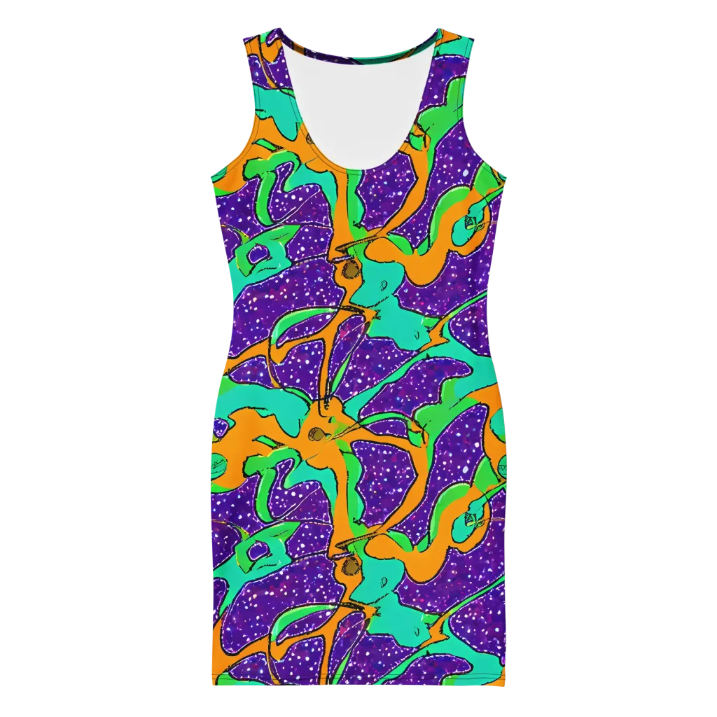 Orchid Aftershock on Bodycon Dress — Front