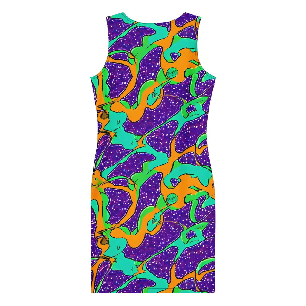 Orchid Aftershock on Bodycon Dress — Back
