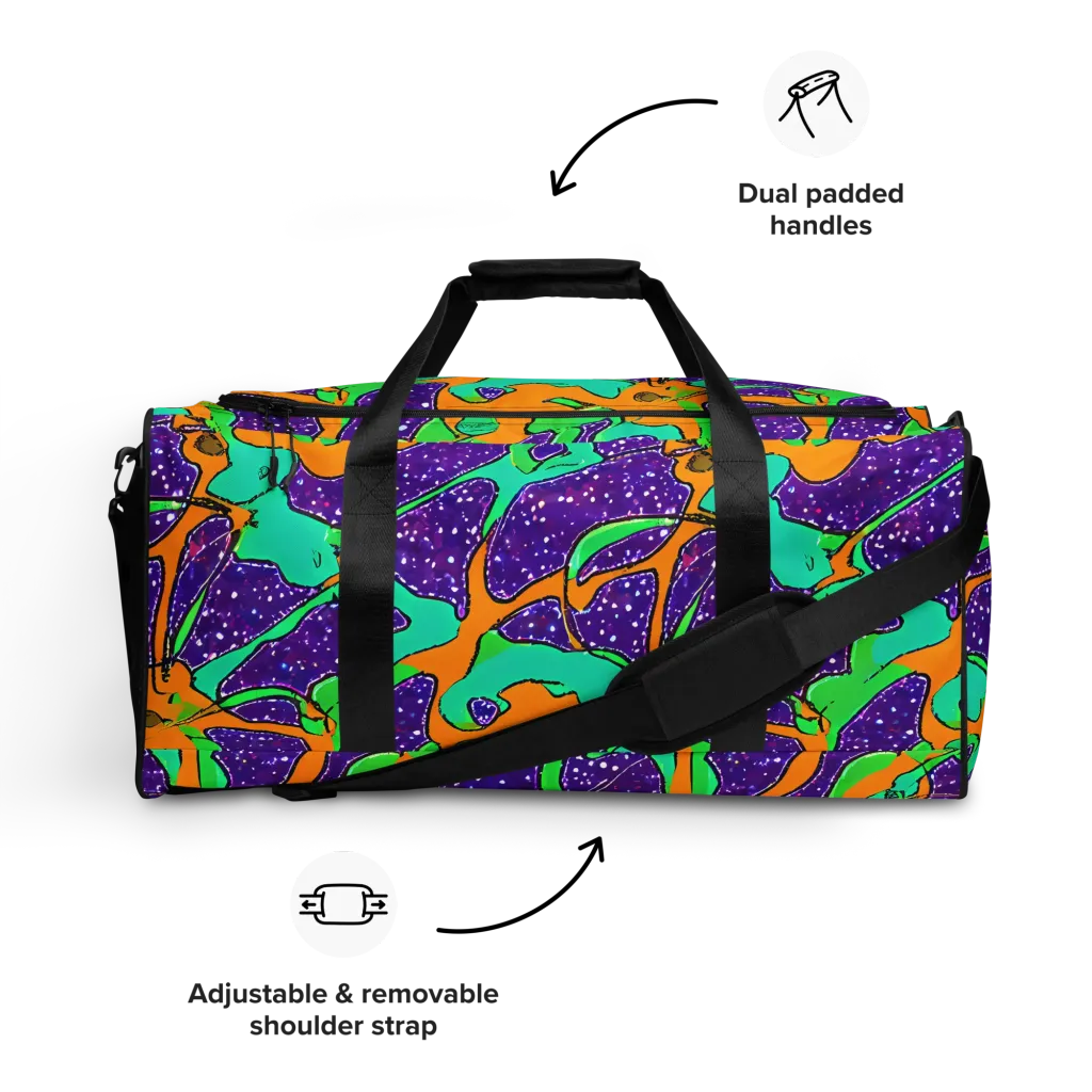 Orchid Aftershock on Duffle Bag — Front