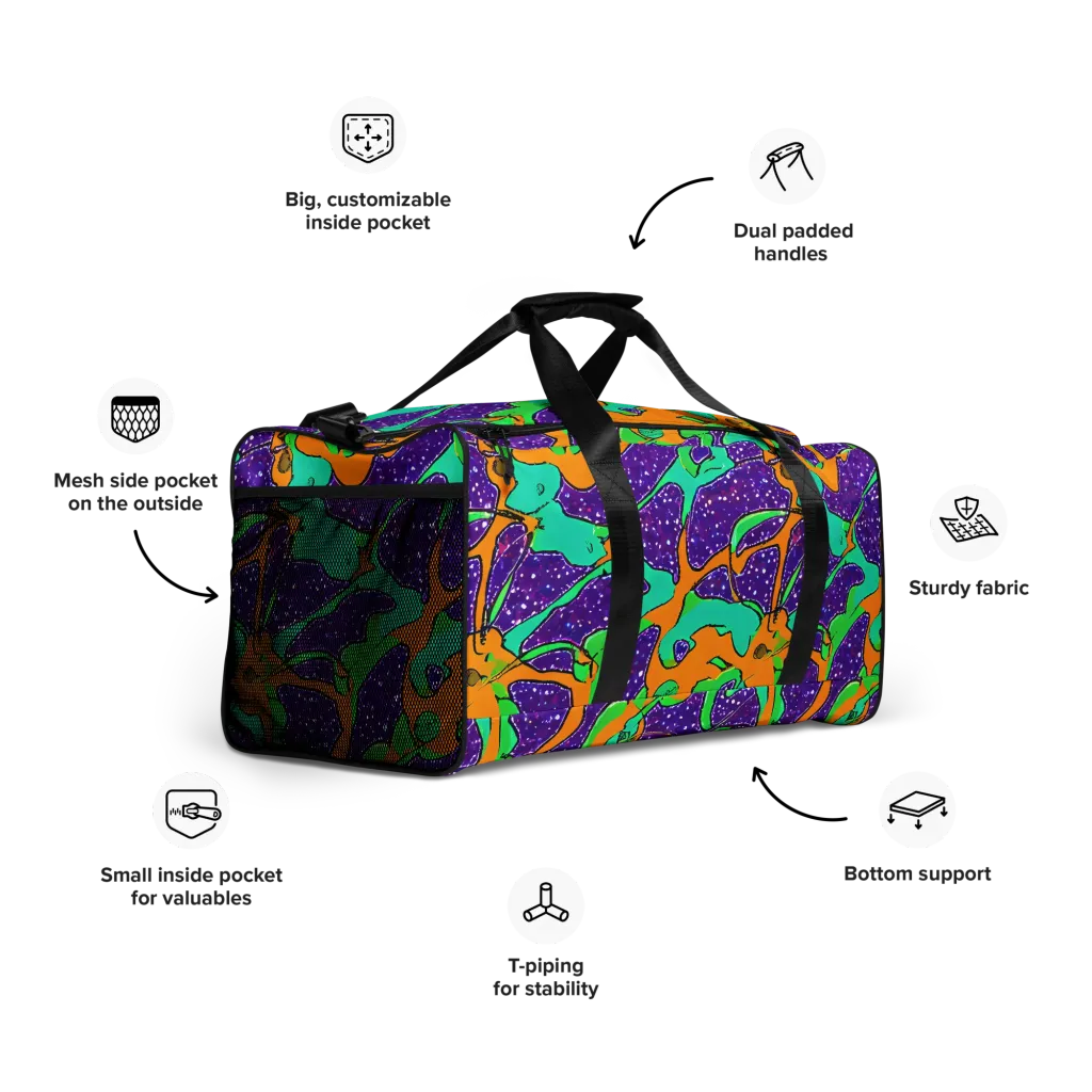 Orchid Aftershock on Duffle Bag — Right Front