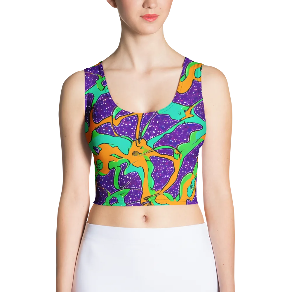 Orchid Aftershock on Crop Top — Front