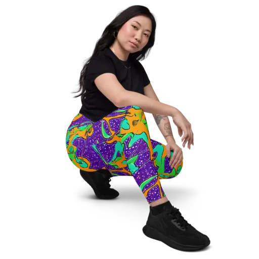 Orchid Aftershock on a Leggings with Pockets