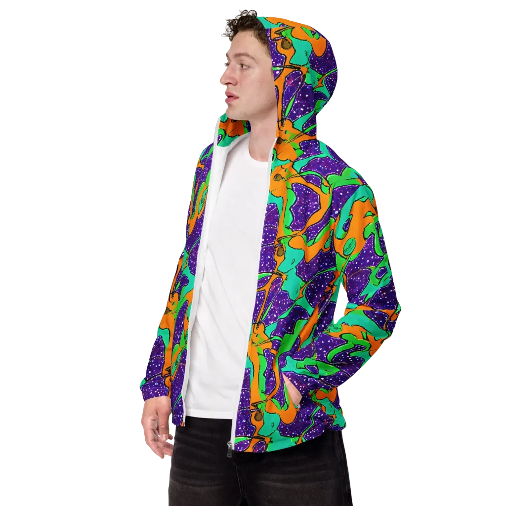Orchid Aftershock on Men's Windbreaker — Left Front