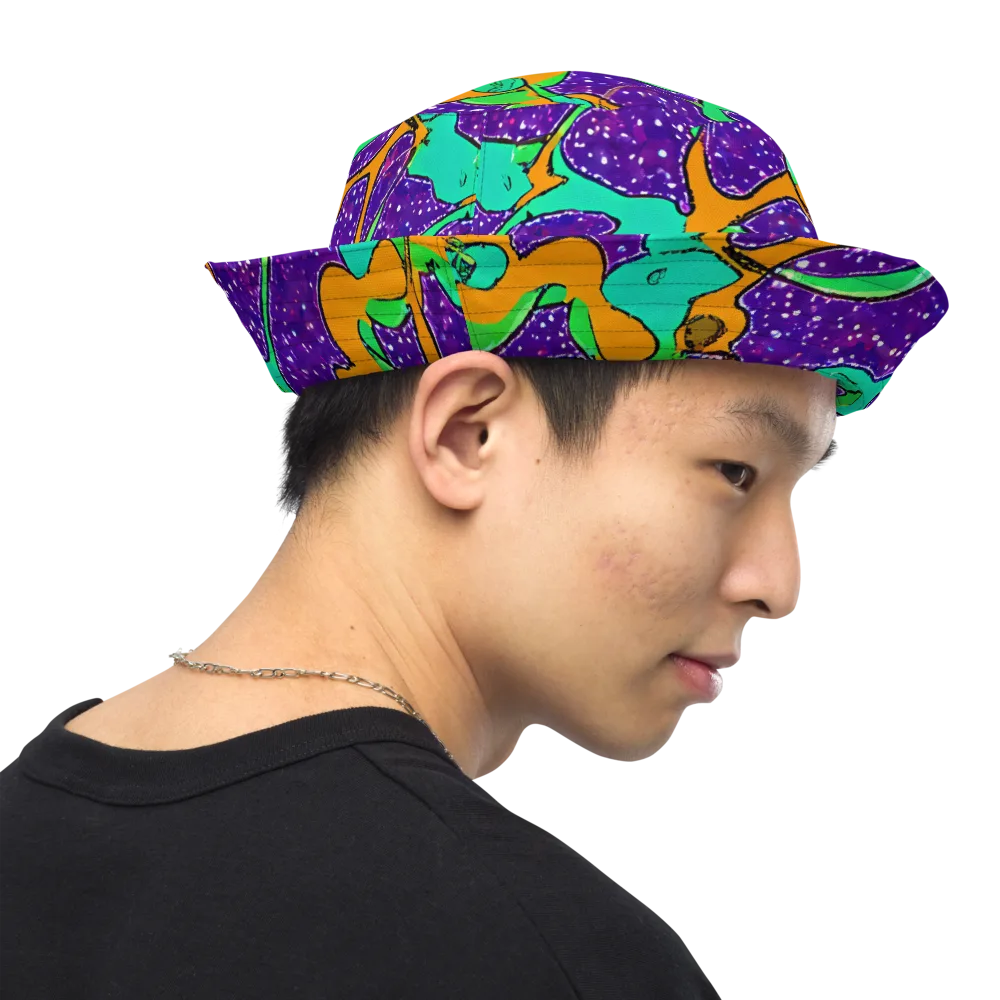 Orchid Aftershock on Reversible Bucket Hat — Right Outside