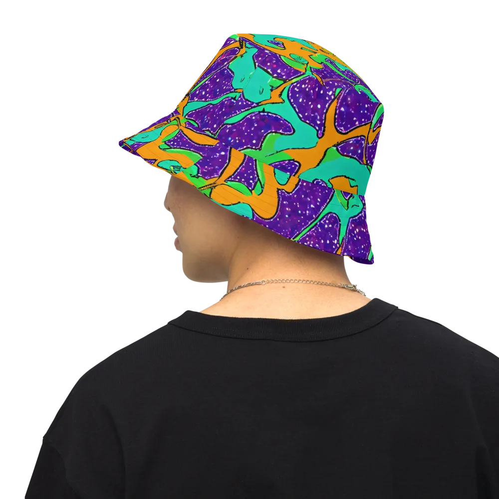 Orchid Aftershock on Reversible Bucket Hat — Back Inside