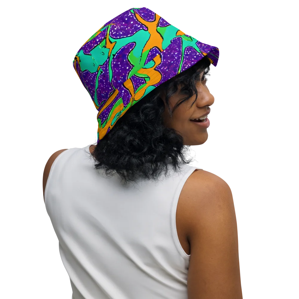 Orchid Aftershock on Reversible Bucket Hat — Right Outside