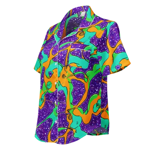 Orchid Aftershock on a Women's Short Sleeve Pajama Top