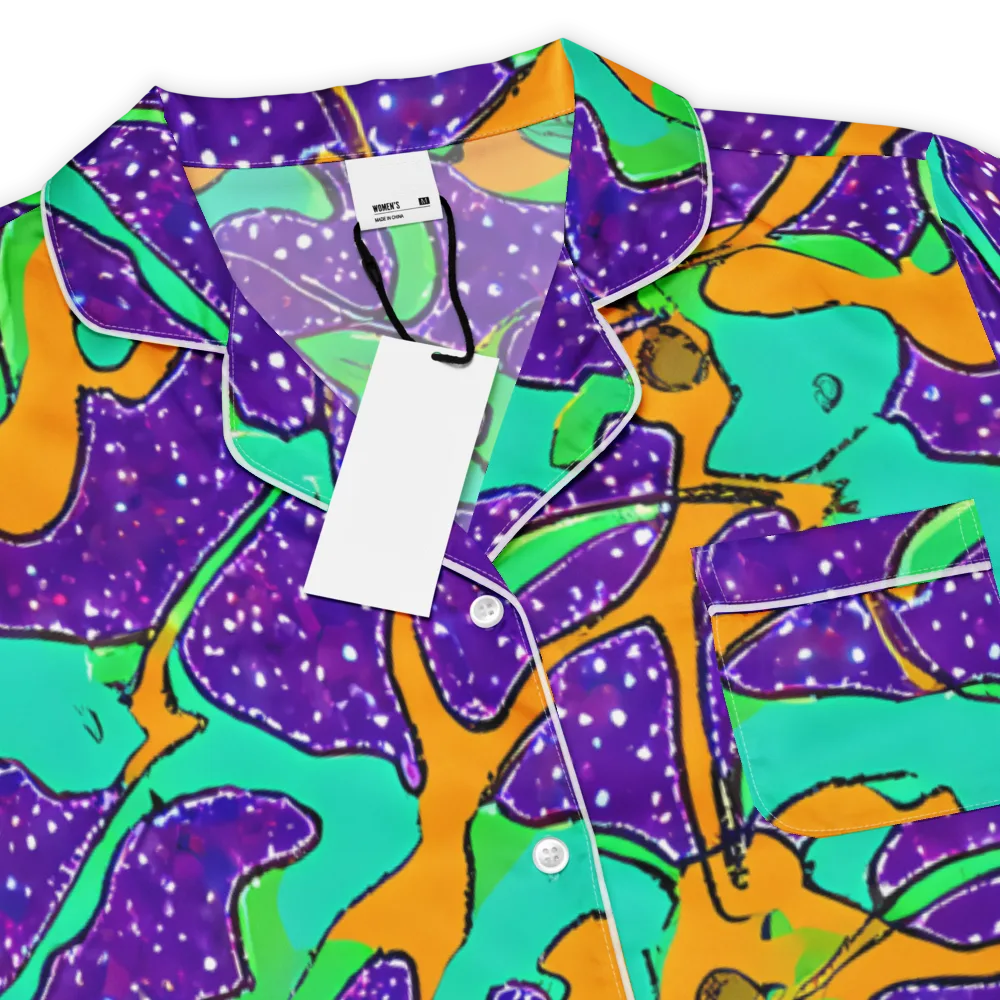 Orchid Aftershock on Women's Short Sleeve Pajama Top — Product details