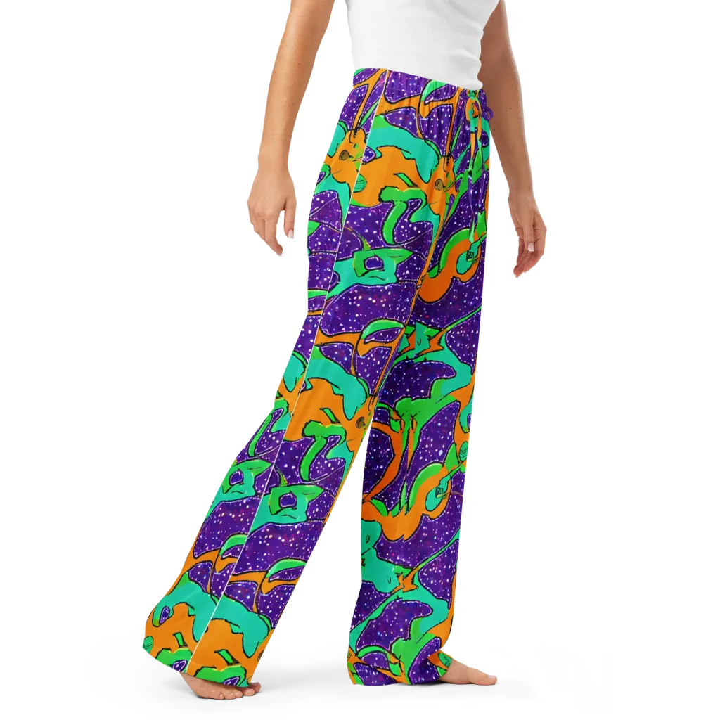 Orchid Aftershock on Women's Pajama Pants — Right Front