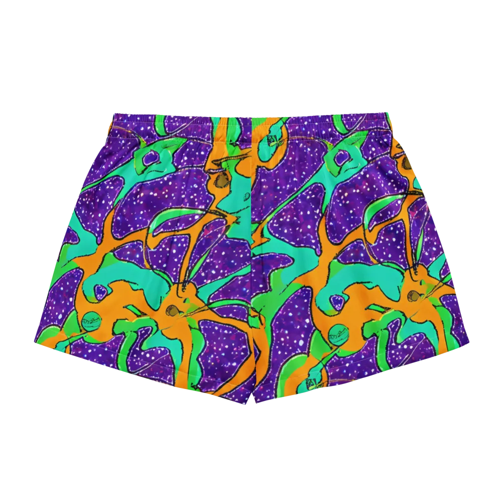 Orchid Aftershock on Women's Pajama Shorts — Back