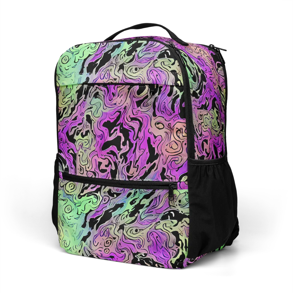 Psychedelic Ink on Utility Backpack — Left Front