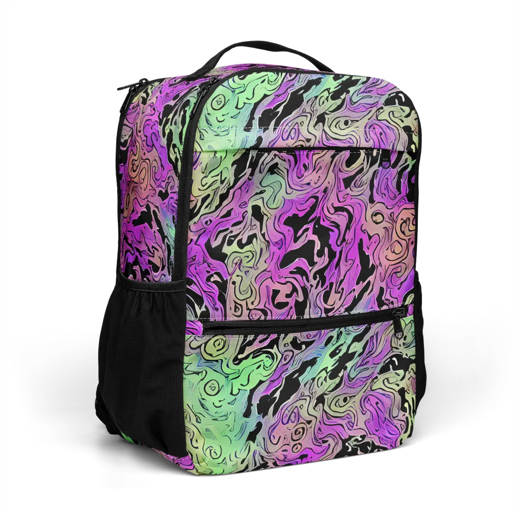 Psychedelic Ink on Utility Backpack — Right Front