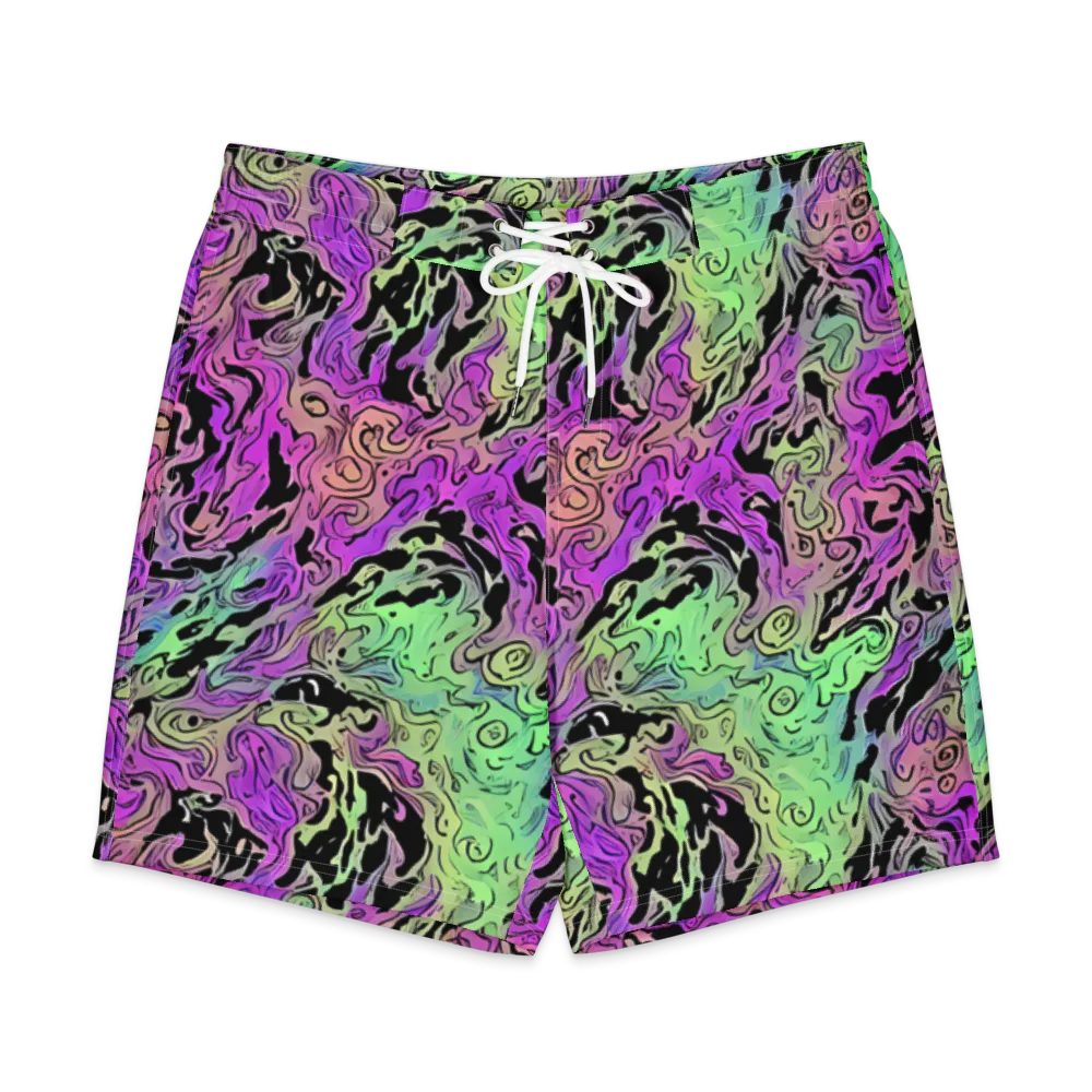 Psychedelic Ink on Men's Board Shorts — Front