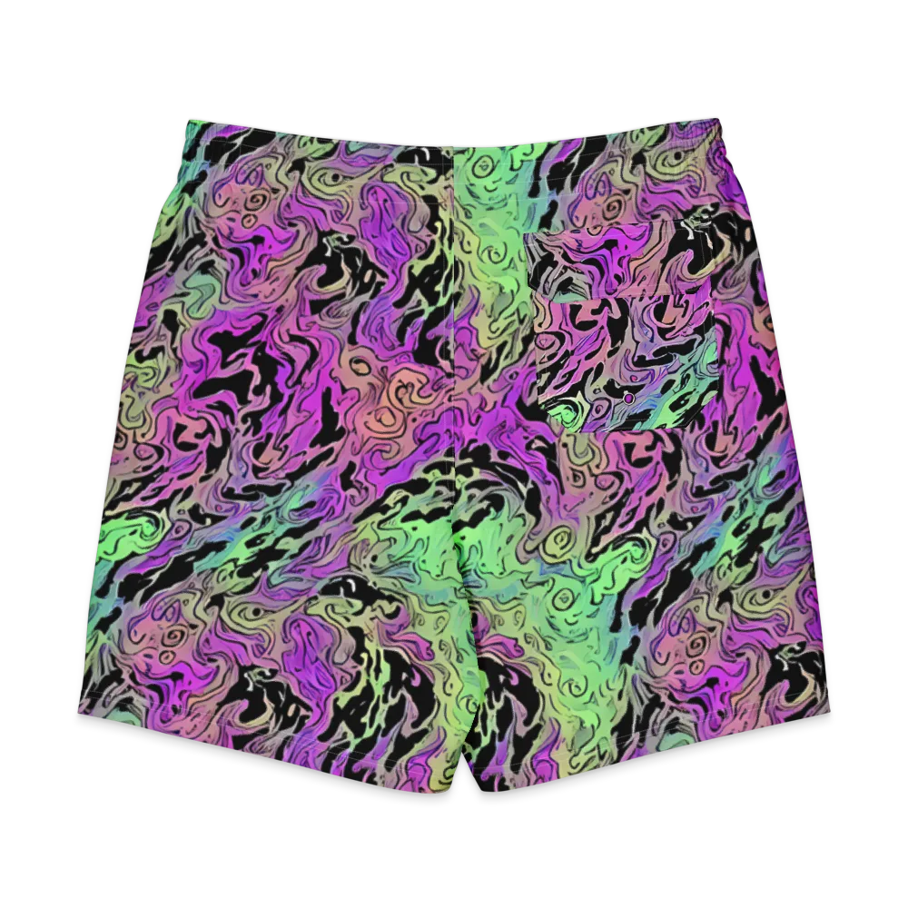 Psychedelic Ink on Men's Board Shorts — Back