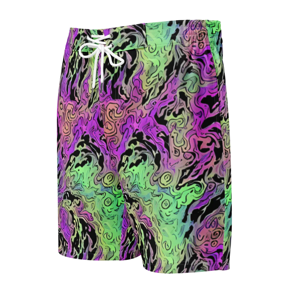Psychedelic Ink on Men's Board Shorts — Front