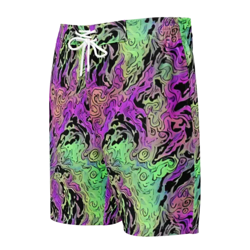 Psychedelic Ink on a Men's Board Shorts