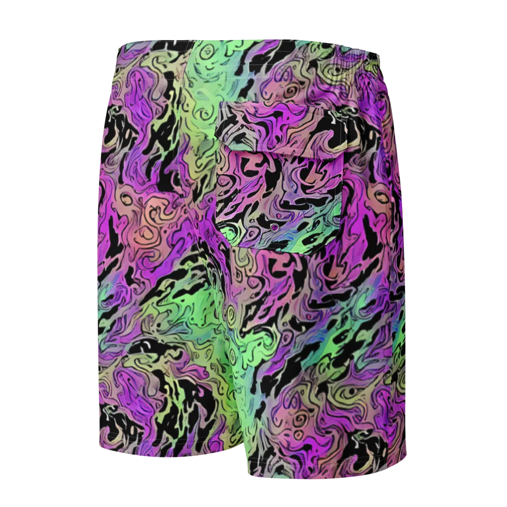 Psychedelic Ink on Men's Board Shorts — Back