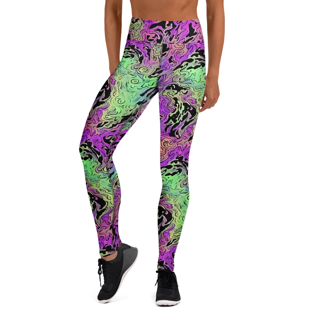 Psychedelic Ink on Yoga Leggings — Front