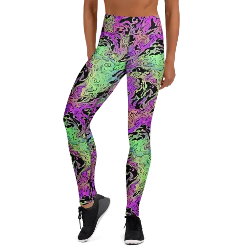 Psychedelic Ink on a Yoga Leggings
