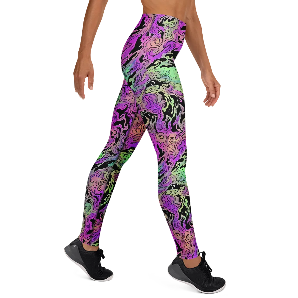 Psychedelic Ink on Yoga Leggings — Right