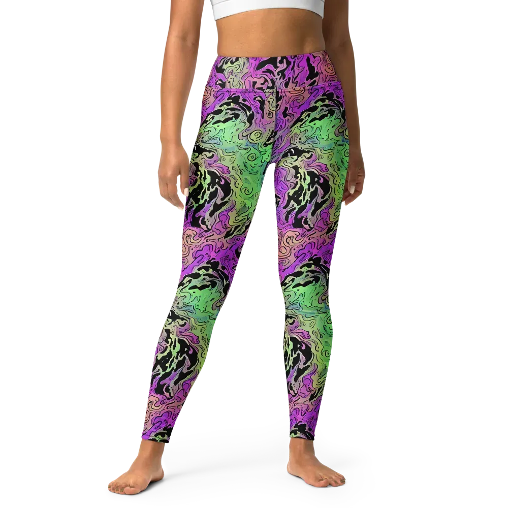 Psychedelic Ink on Yoga Leggings — Front