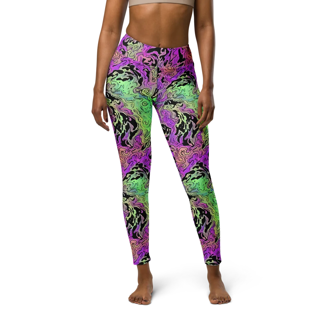 Psychedelic Ink on Yoga Leggings — Front