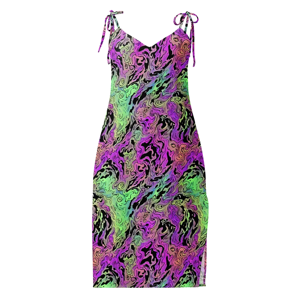 Psychedelic Ink on Slip Dress — Front