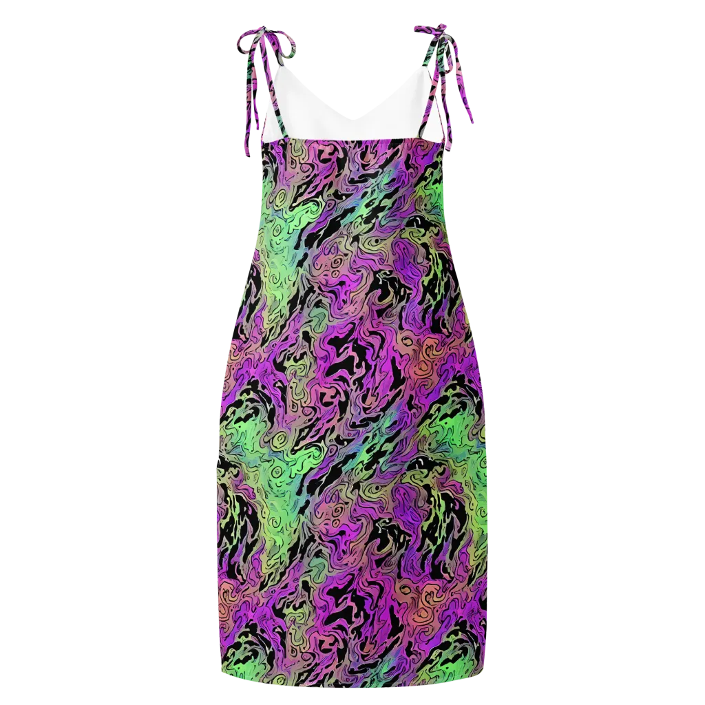 Psychedelic Ink on Slip Dress — Back