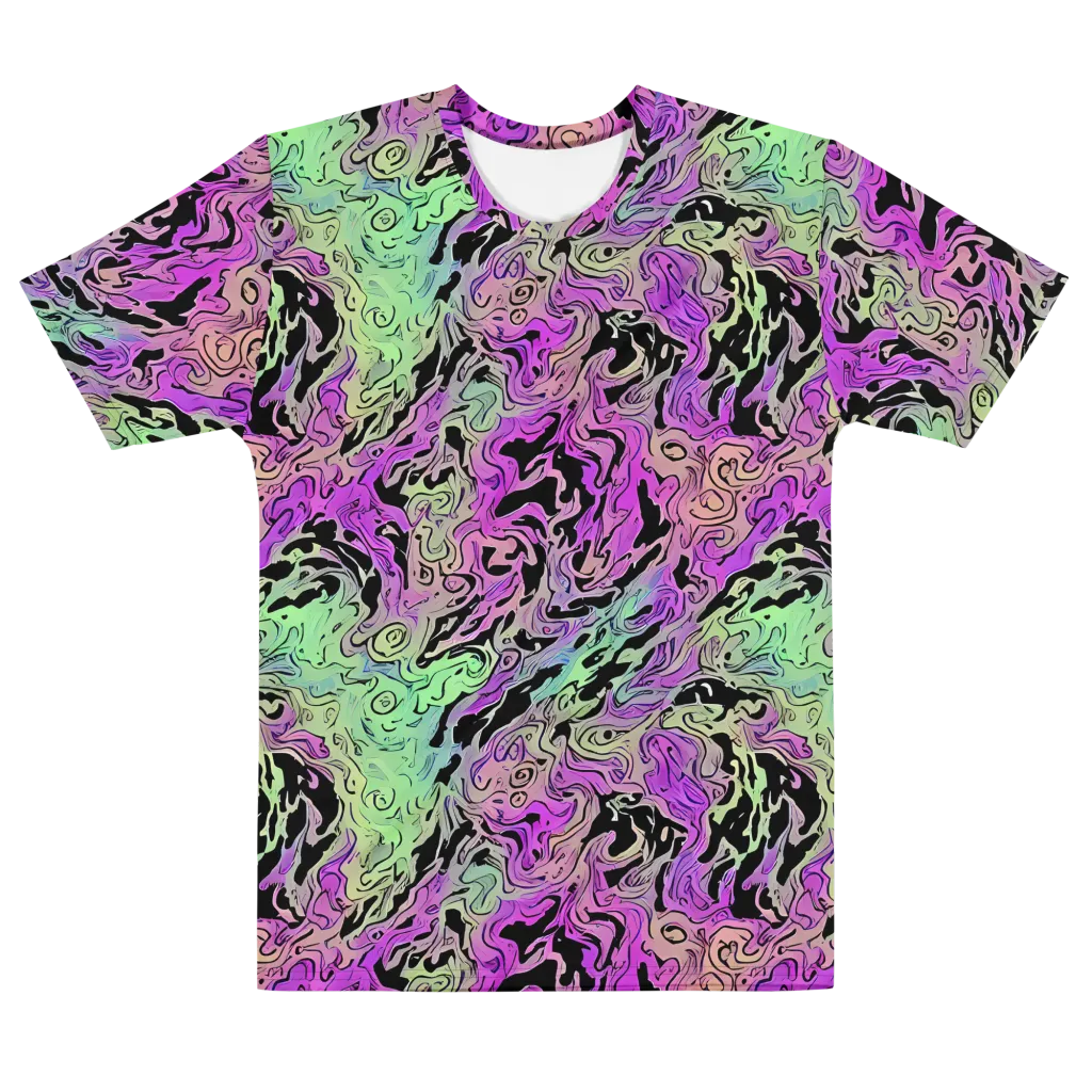 Psychedelic Ink on Men's Cotton Crew Neck T-Shirt — Front
