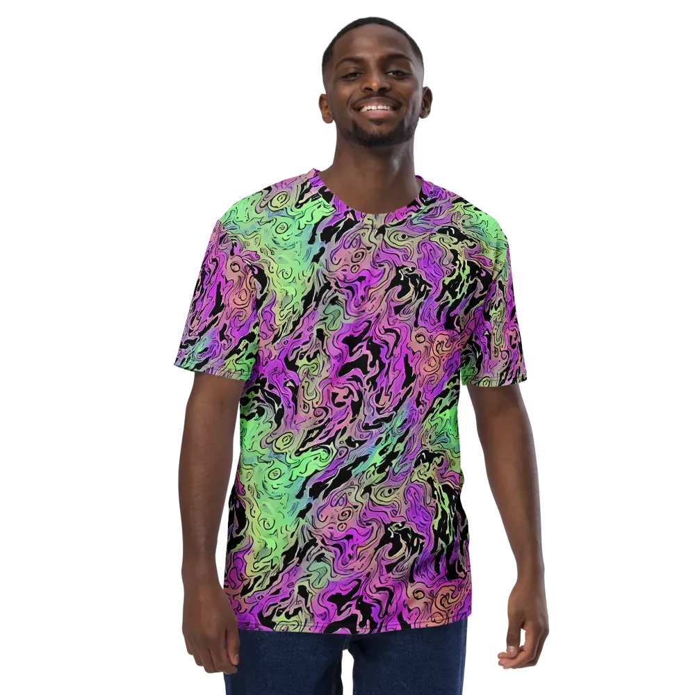 Psychedelic Ink on Men's Crew Neck T-Shirt — Front