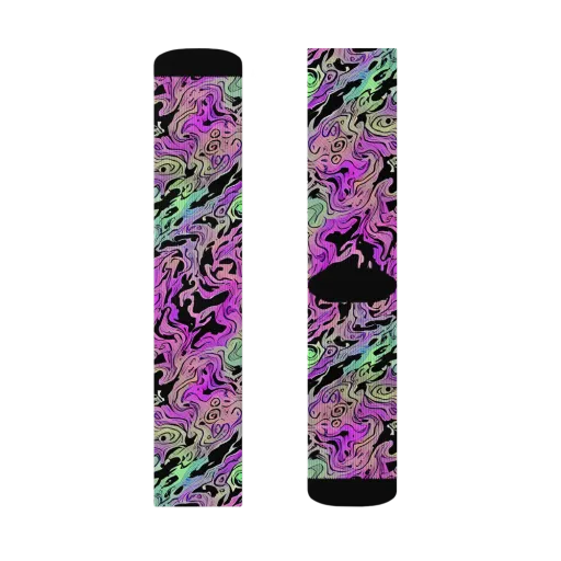 Psychedelic Ink on a Socks