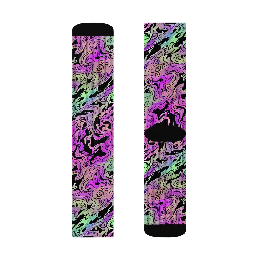 Psychedelic Ink on Socks — Right Sock