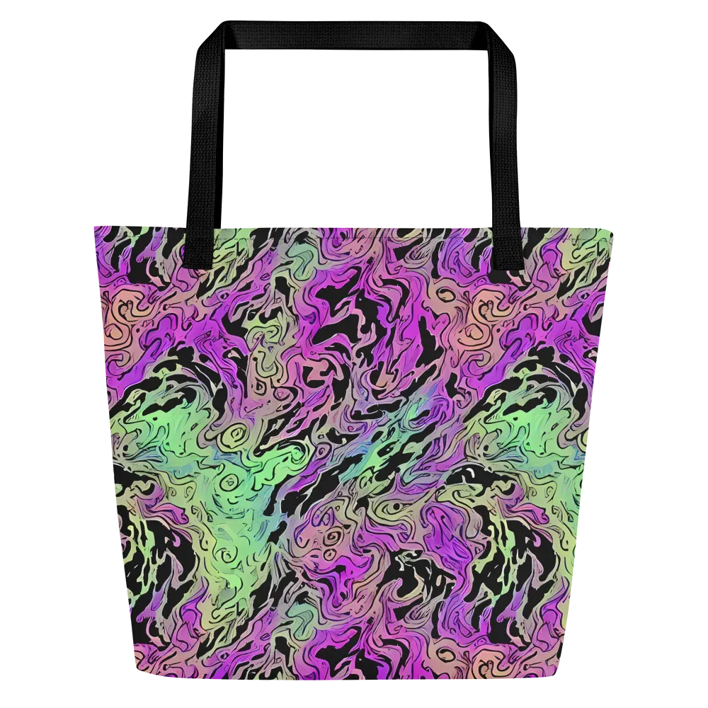 Psychedelic Ink on Large Tote Bag W/ Pocket — Front
