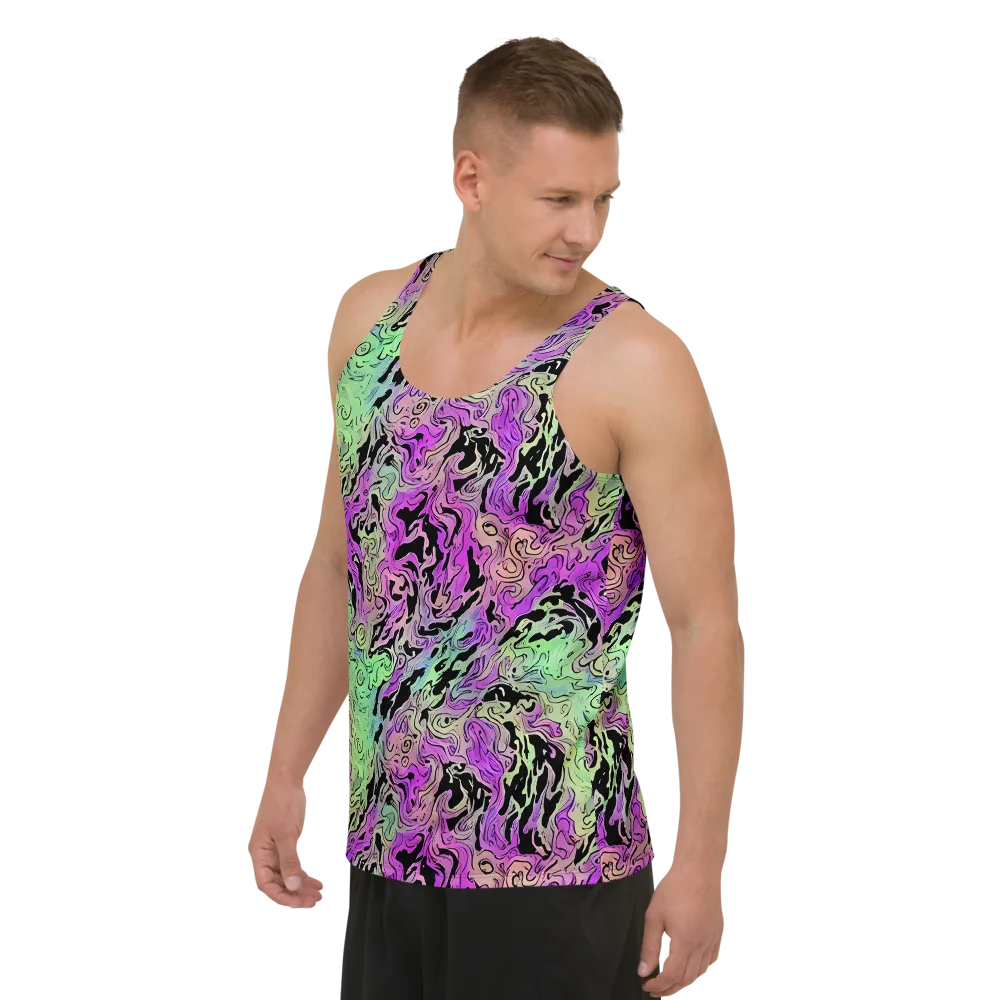 Psychedelic Ink on Men's Tank Top — Left Front