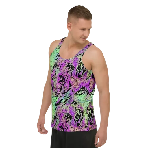 Psychedelic Ink on a Men's Tank Top