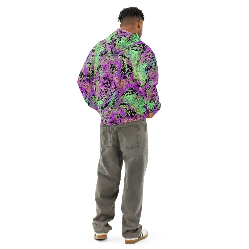 Psychedelic Ink on Cotton Hoodie — Back