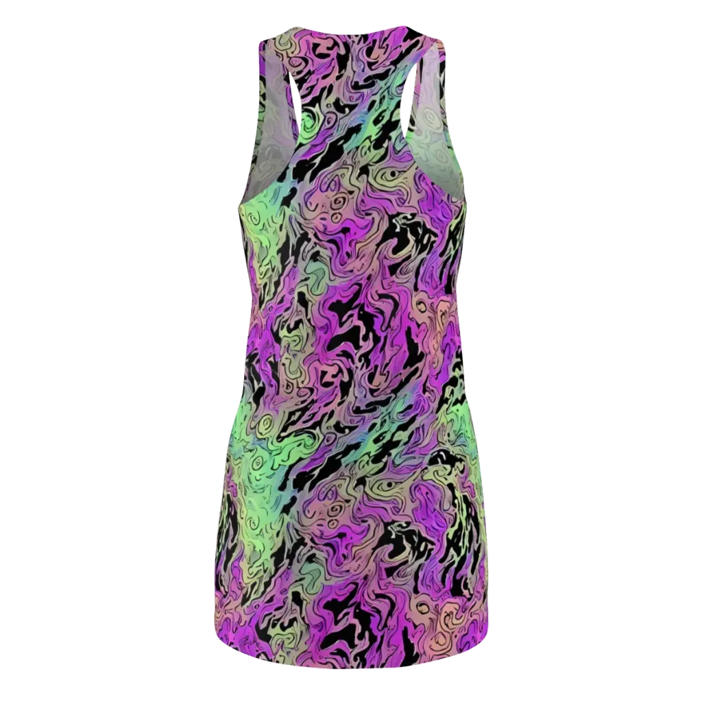 Psychedelic Ink on Racerback Dress — Back