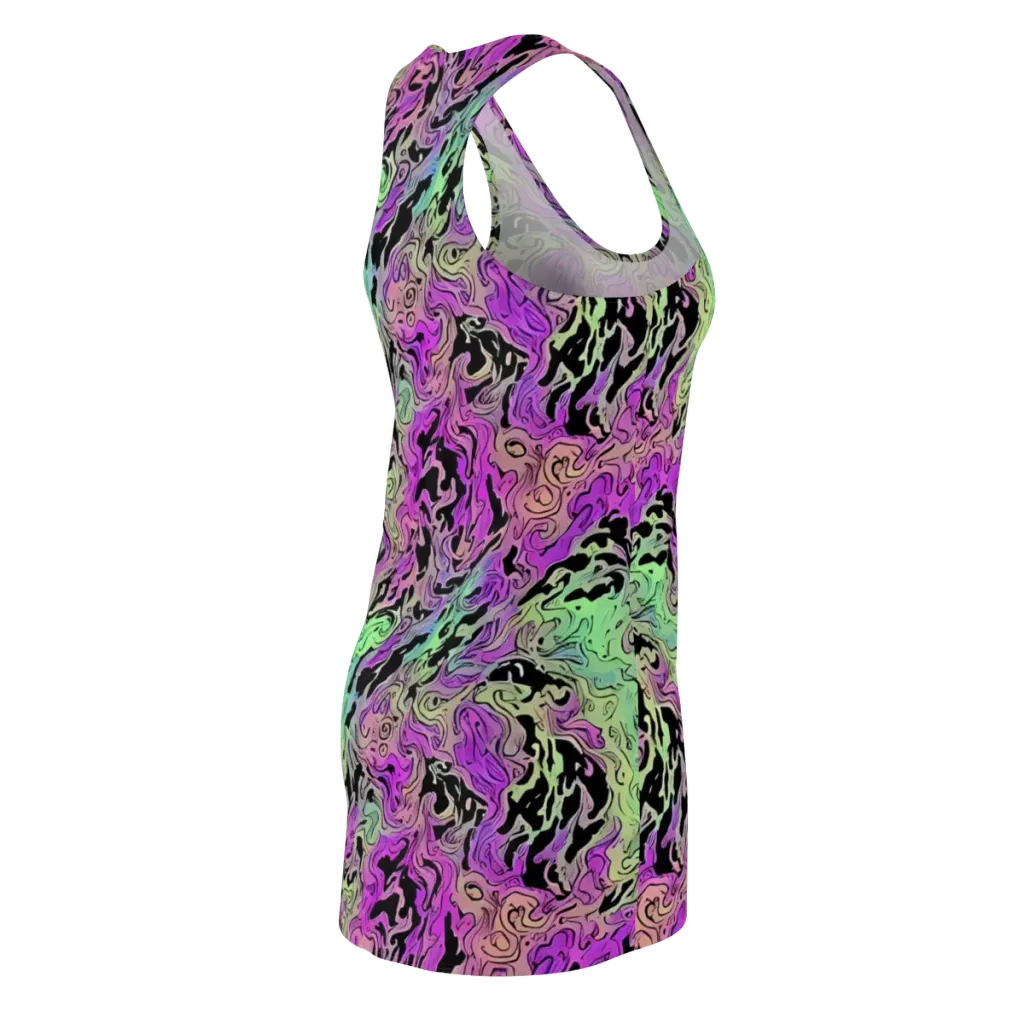 Psychedelic Ink on Racerback Dress — Back Side