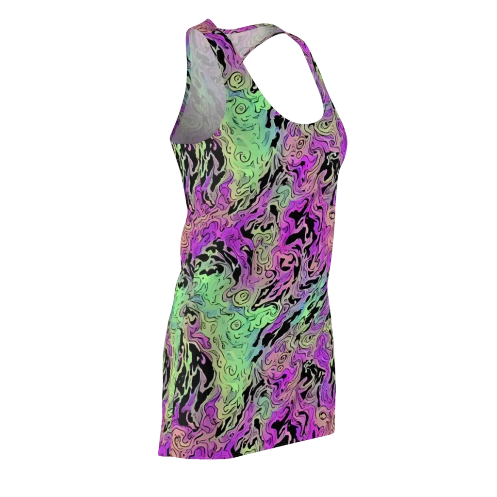 Psychedelic Ink on Racerback Dress — Front Side