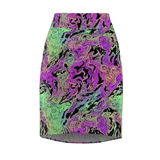Psychedelic Ink on a Pencil Skirt