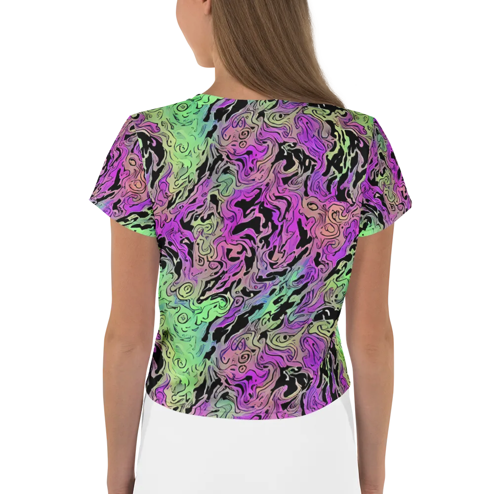 Psychedelic Ink on Crop Tee — Back