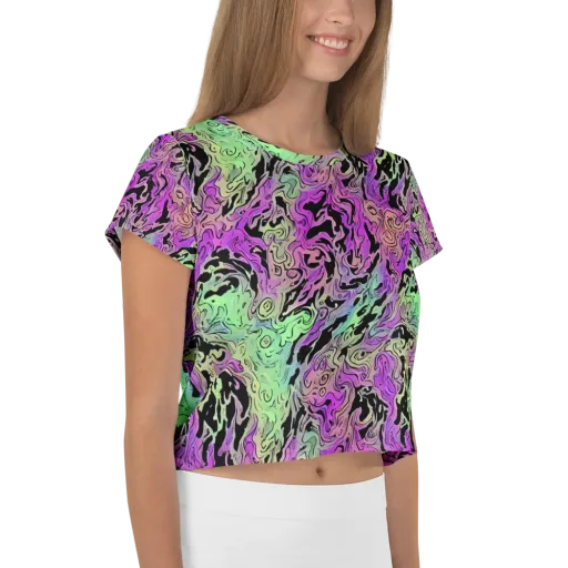 Psychedelic Ink on a Crop Tee
