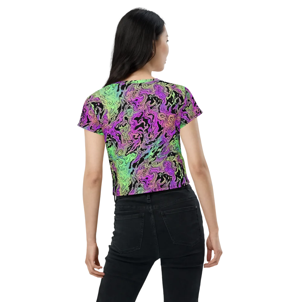 Psychedelic Ink on Crop Tee — Back