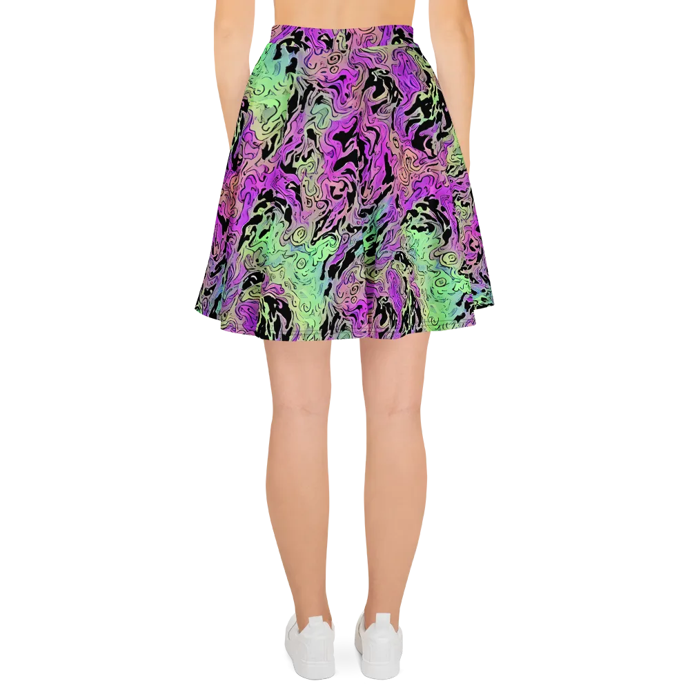 Psychedelic Ink on Skater Skirt — Back